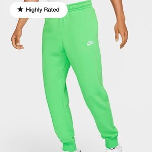 Green Nike joggers